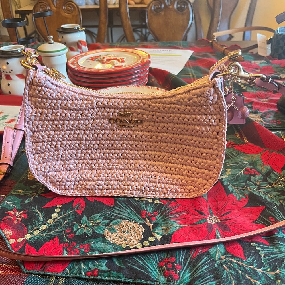 COACH Straw Teri Shoulder Bag - New with tags (not attached)